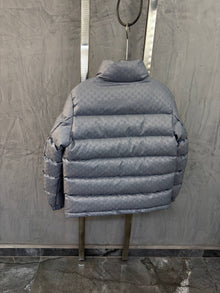 Grey Monogram Bomber Jacket