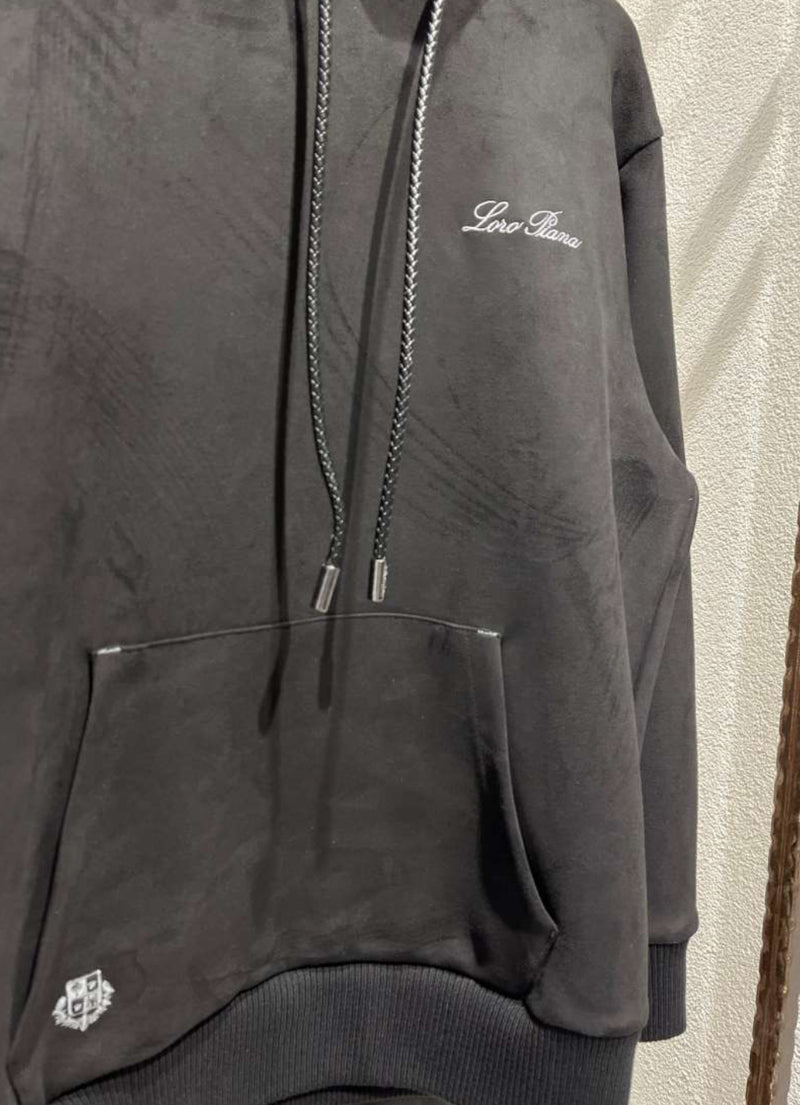 Black Cotton Hoodie