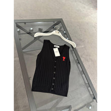 Black Women Knitted Top-Vest