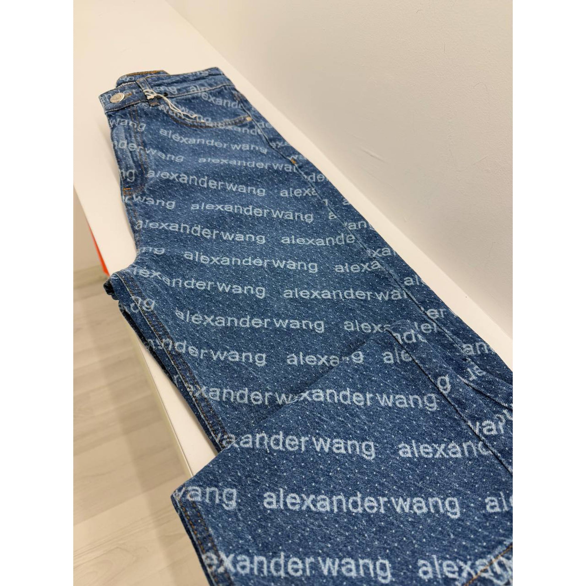 Women Blue Monogram Jeans