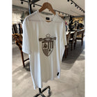 White Cotton T-shirt with Embroidered Logo