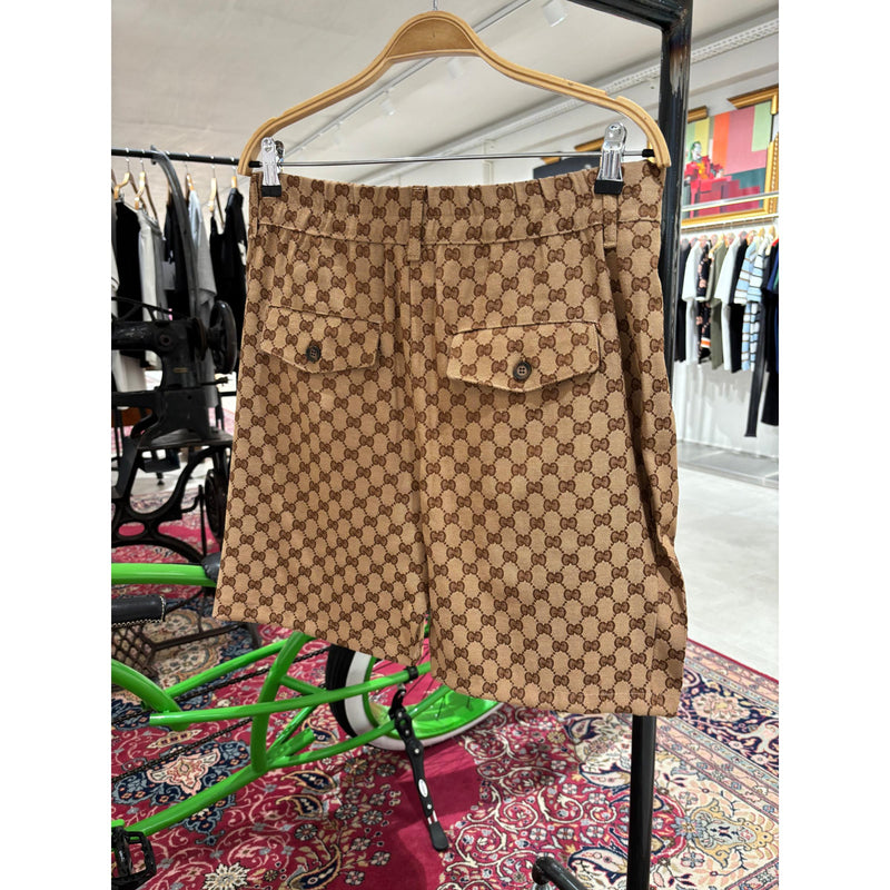 Beige Monogram Premium Shorts