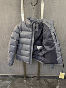 Grey Monogram Bomber Jacket