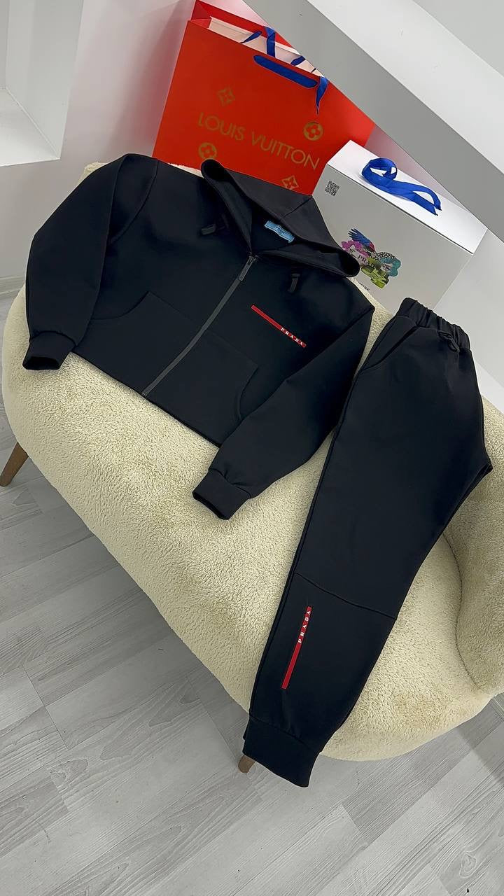 Black “Re-Nylon” Tracksuit