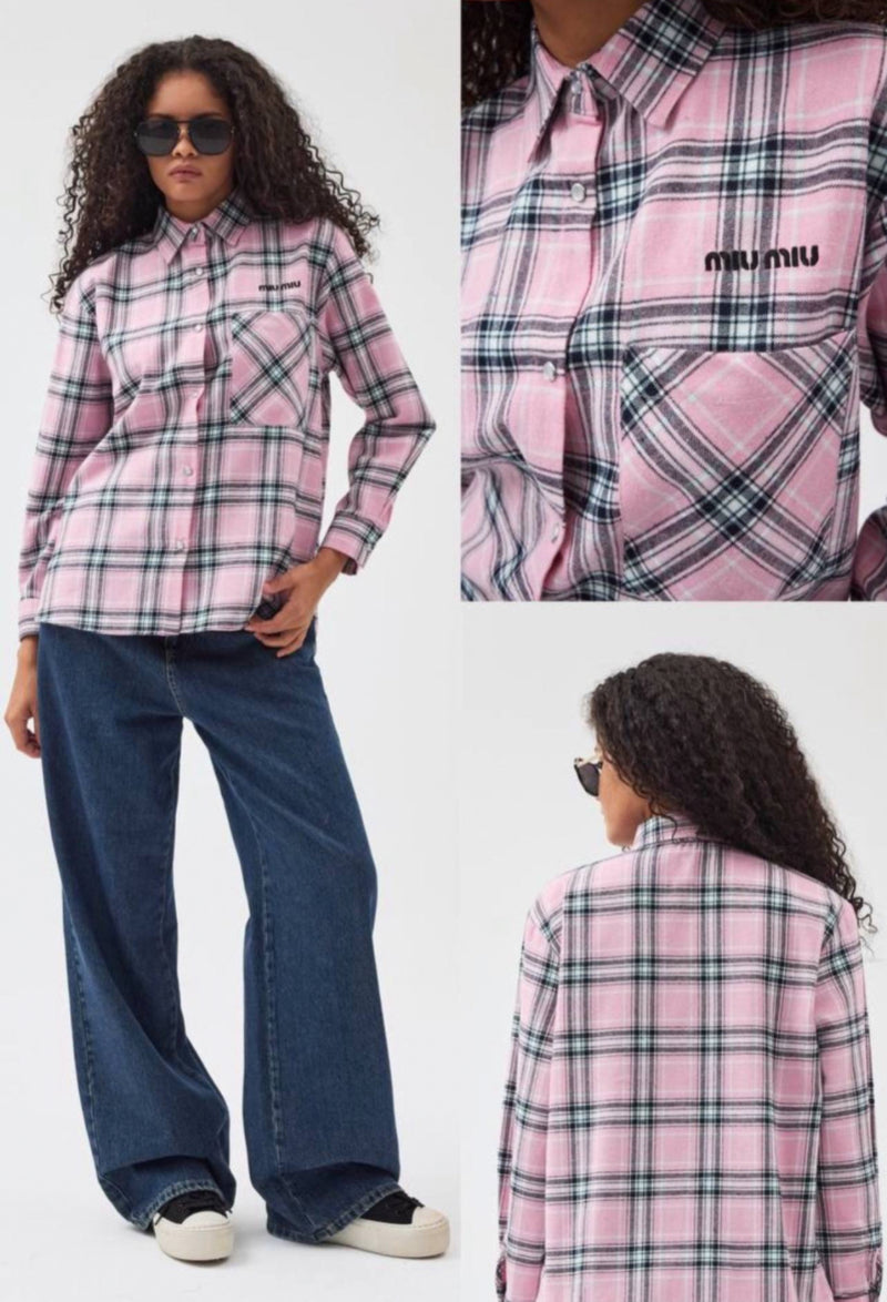 Pink Women Wool Shirt