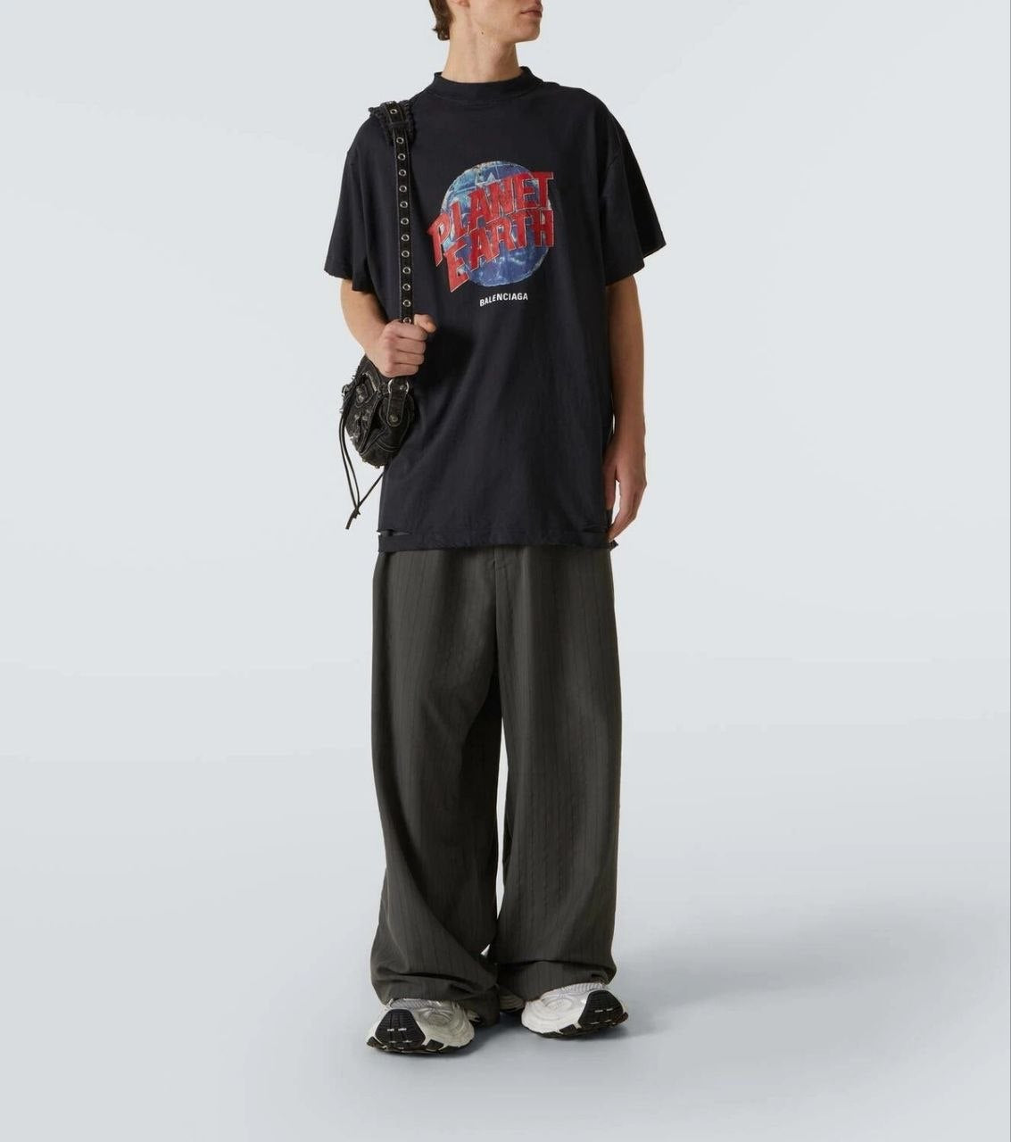 Dark Grey Cotton Oversized T-shirt