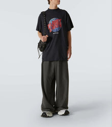 Dark Grey Cotton Oversized T-shirt