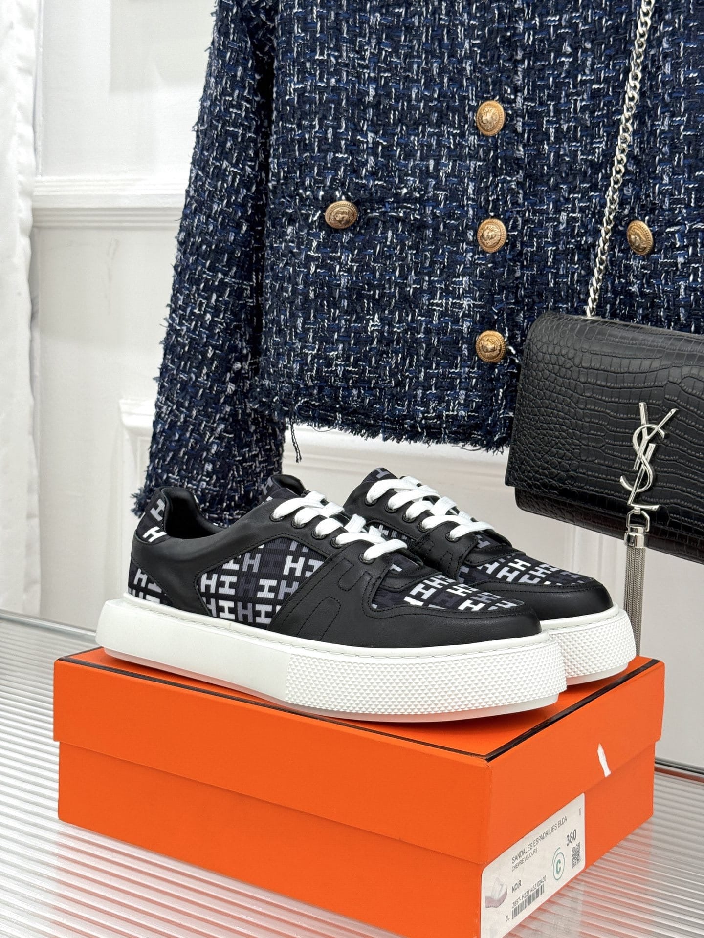 Black Monogram Sneakers
