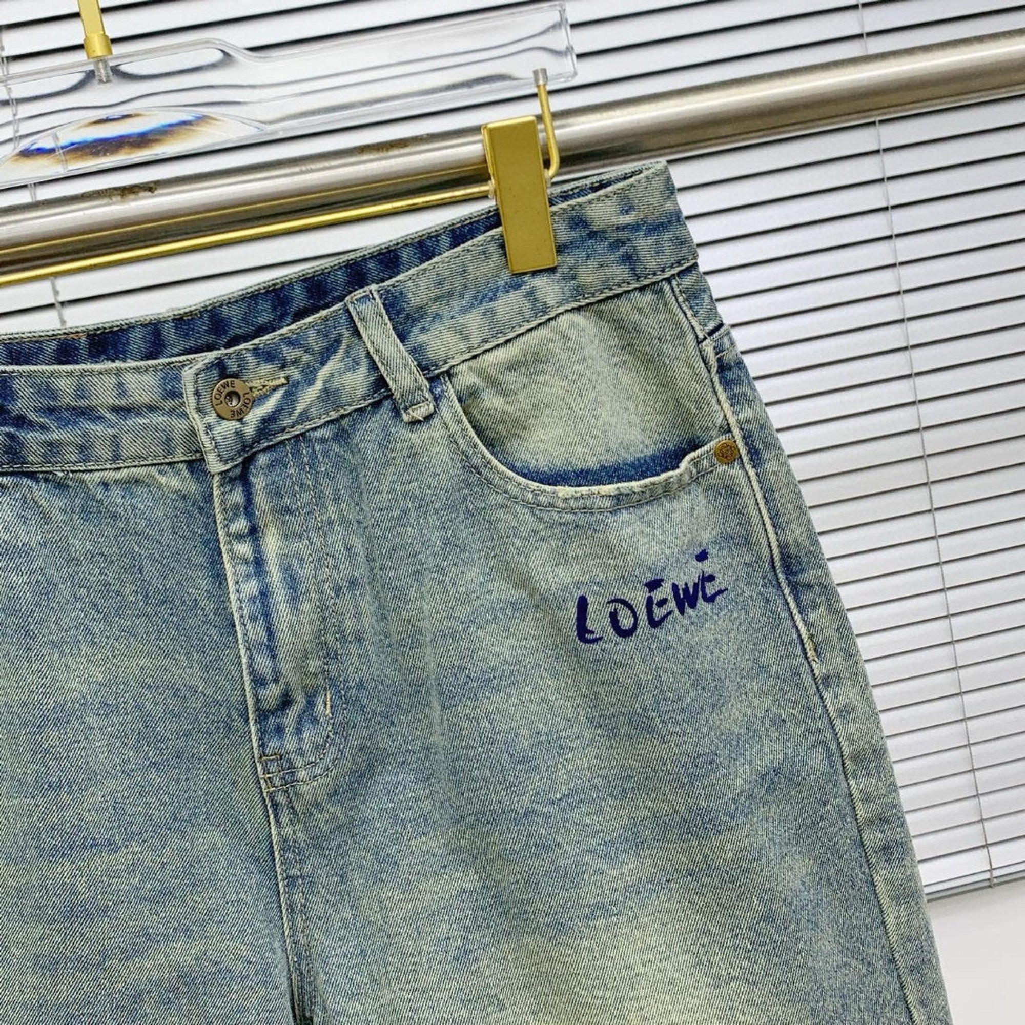 Blue Ripped Shorts