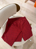 Red Monogram Swimming Shorts