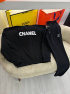 Black Cotton Wimen Tracksuit