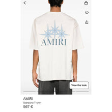 White Oversized T-Shirt with Blue Stars