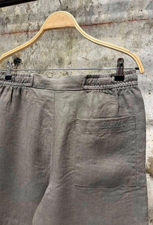 Dark Green Linen Shorts