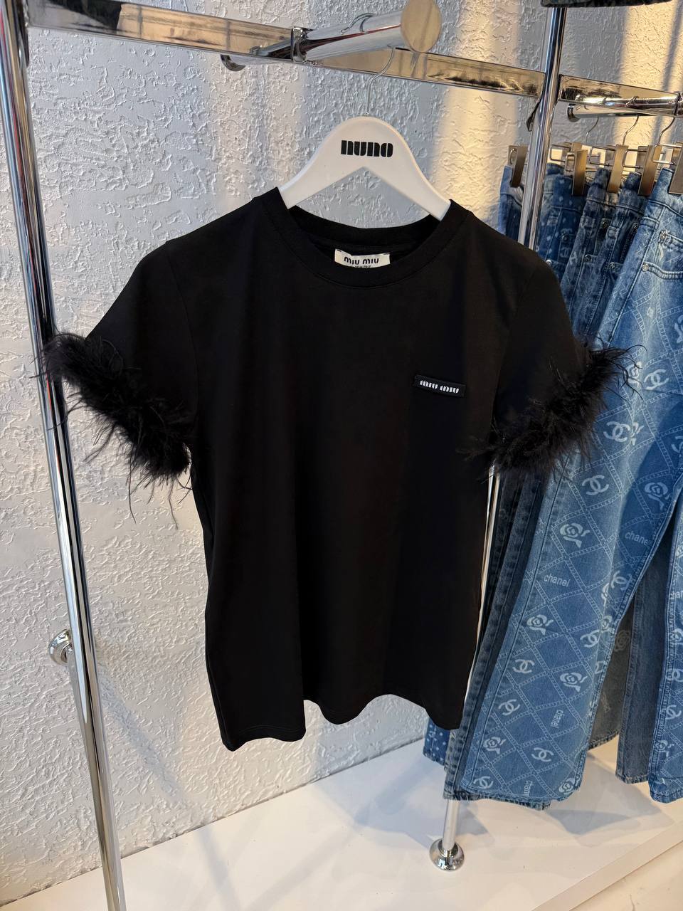 Black Cotton Women T-shirt