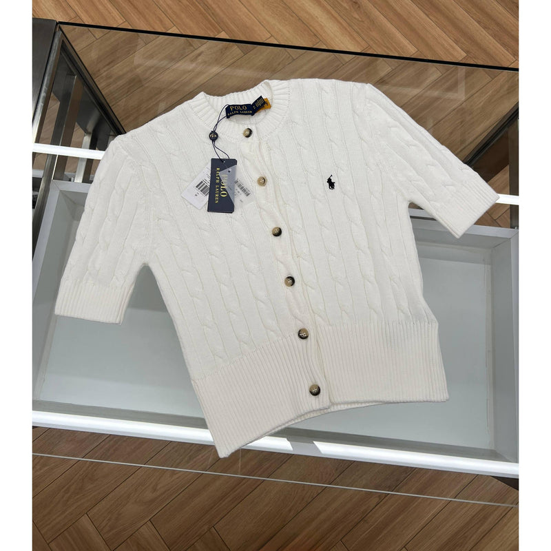 Women Knitting Short Sleeved Cardigan in 3 Colors