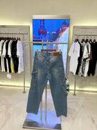 Blue Jeans with Monogram Pockets