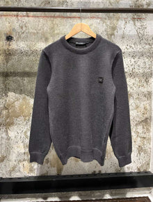 Grey Knitted Wool Sweater