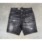Black Ripped Denim Shorts