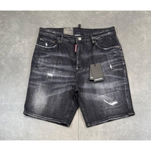 Black Ripped Denim Shorts