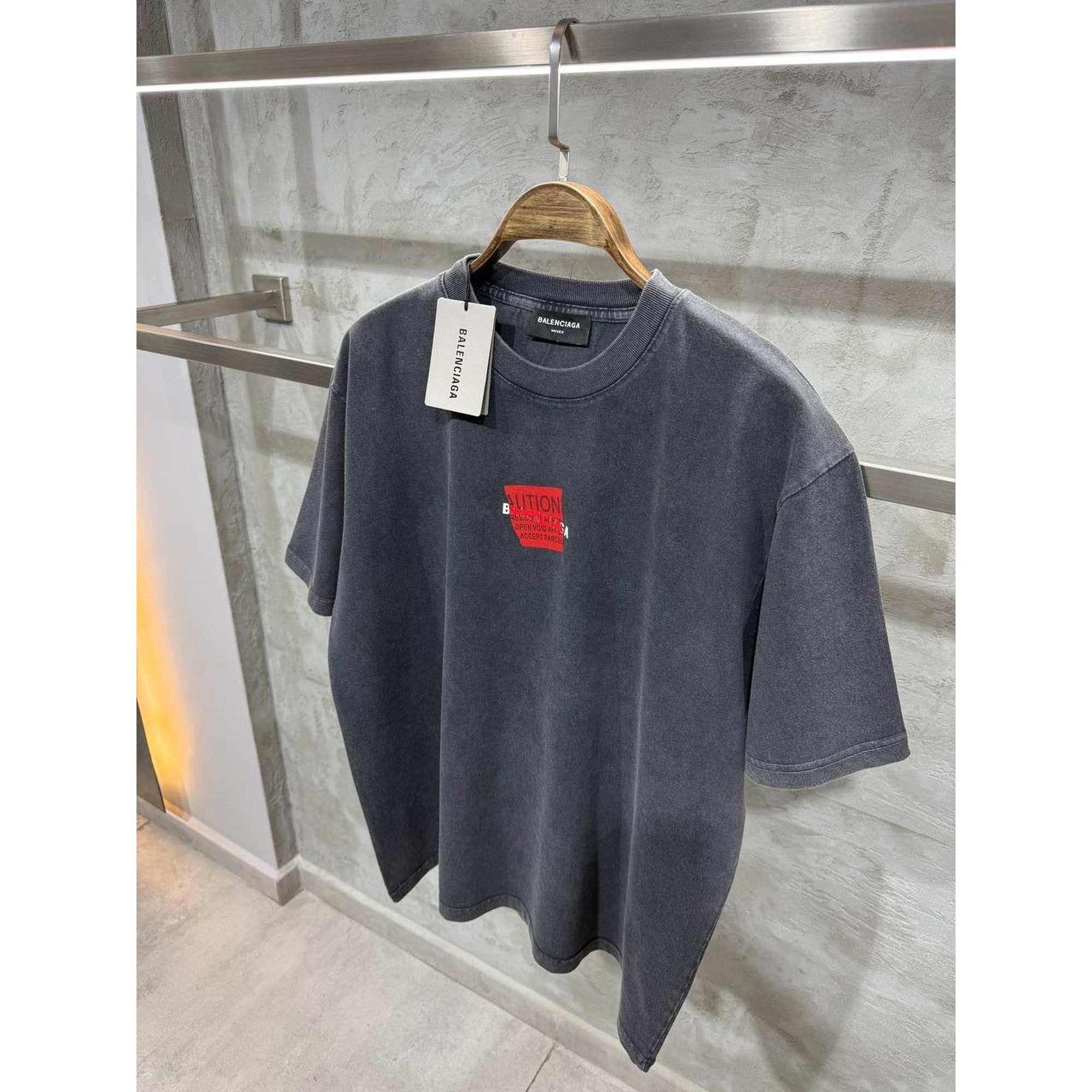 Dark Grey Cotton Oversized T-shirt