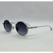 Blue Sunglasses with Silver Frames