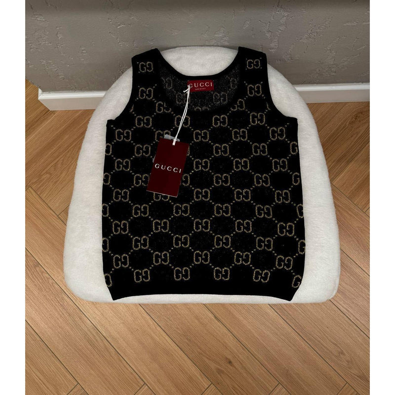 Black Women Knitted Top Tank