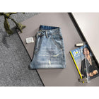 Light Blue Denim Ripped Shorts