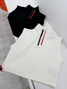 Black & White “Re-Nylon” Crop Top