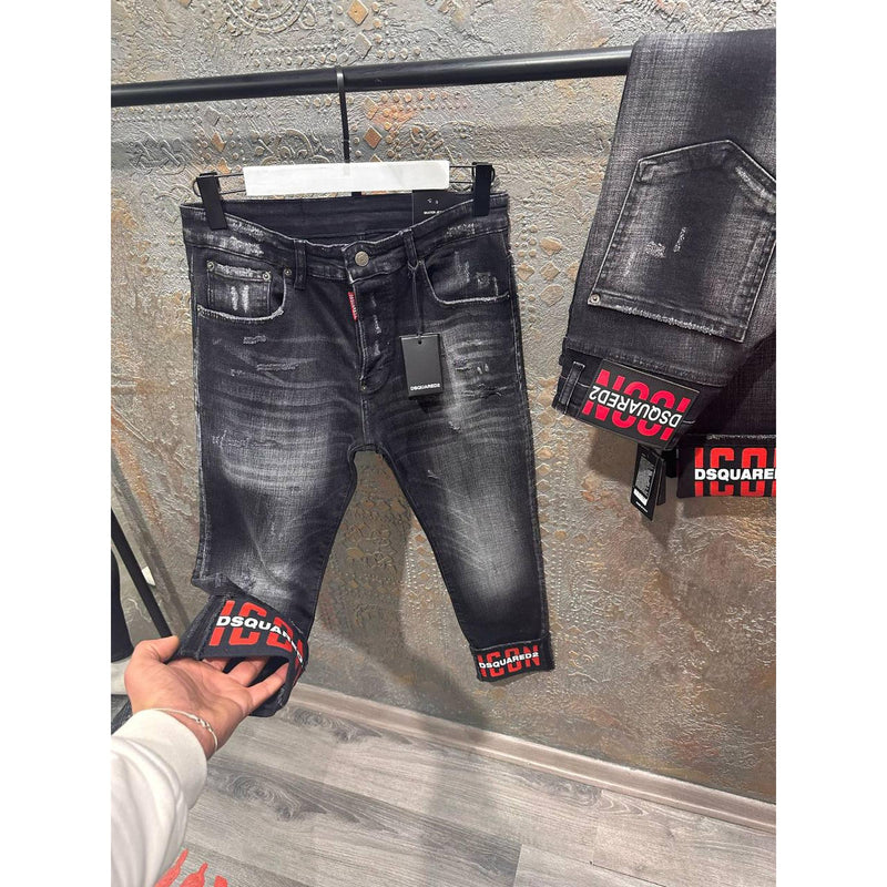Black Jeans with Logo