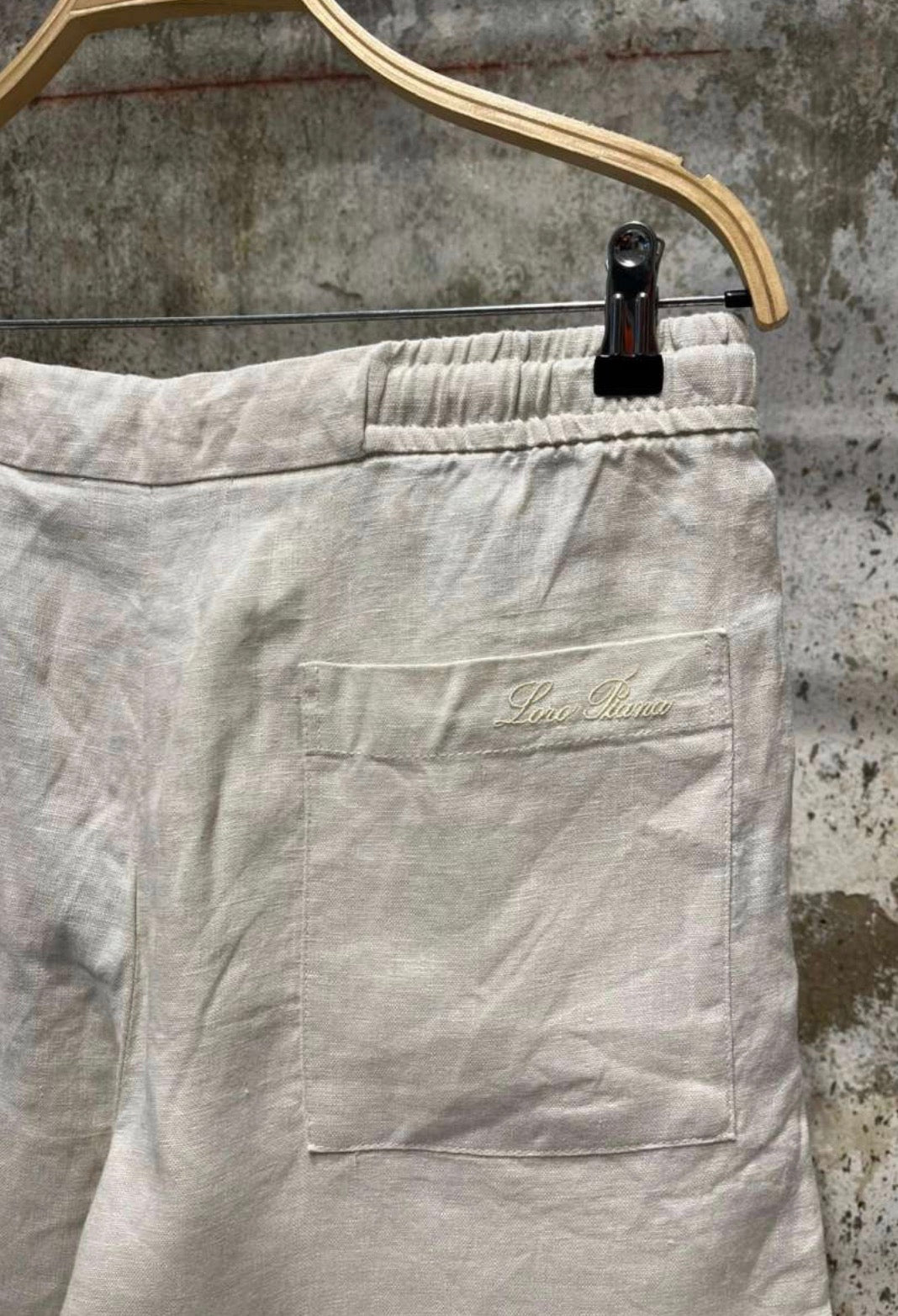Cream Linen Shorts