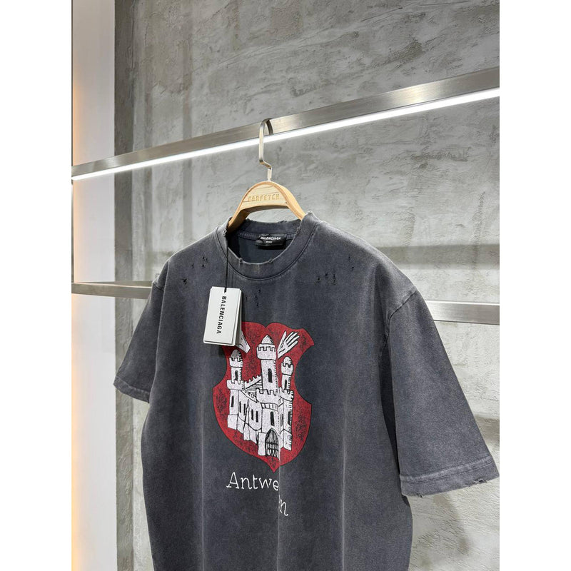Černé seprané oversized tričko