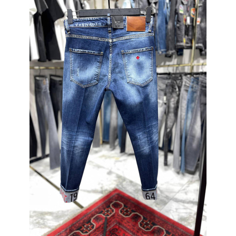 Blue Jeans with Logo Lining