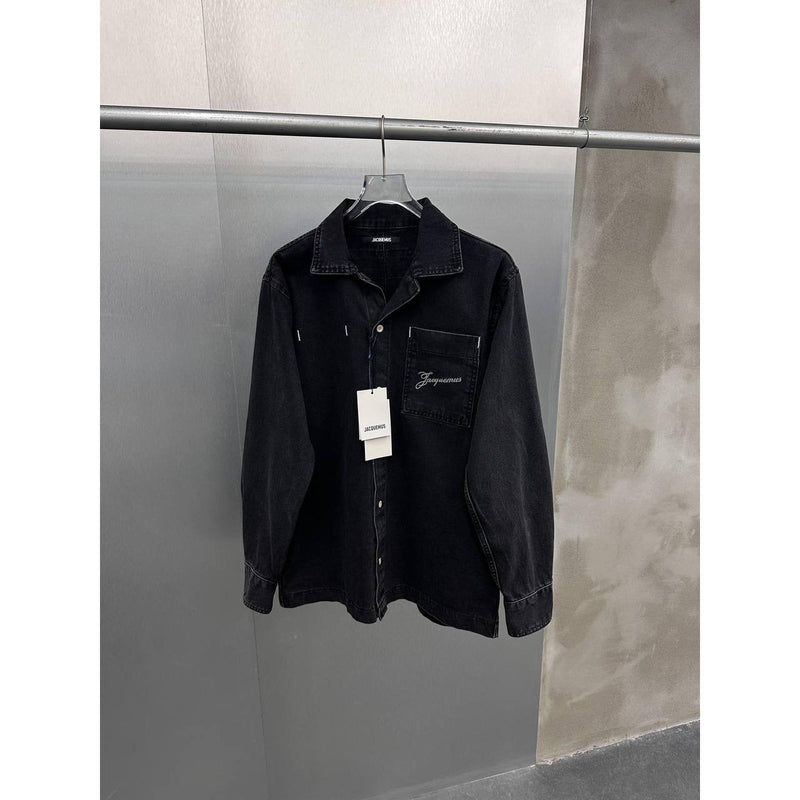 Black Denim Jacket Shirt
