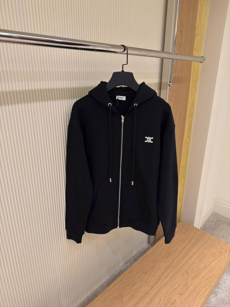 Black Zipper Sweatshirt