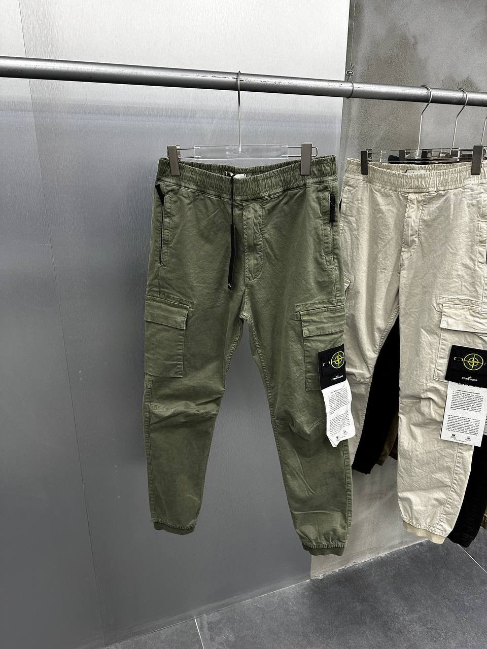 Black & Green Cargo Pants