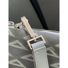 Siva monogram torbica od prave kože