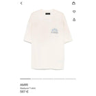 White Oversized T-Shirt with Blue Stars