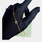 Gold Blue V Cleef Necklace (Box Included)