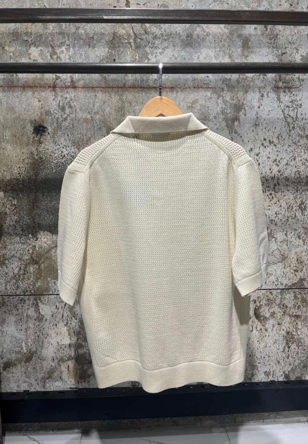 Cream Knitted T-shirt