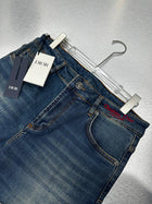 Blue Jeans with Monogram Padding