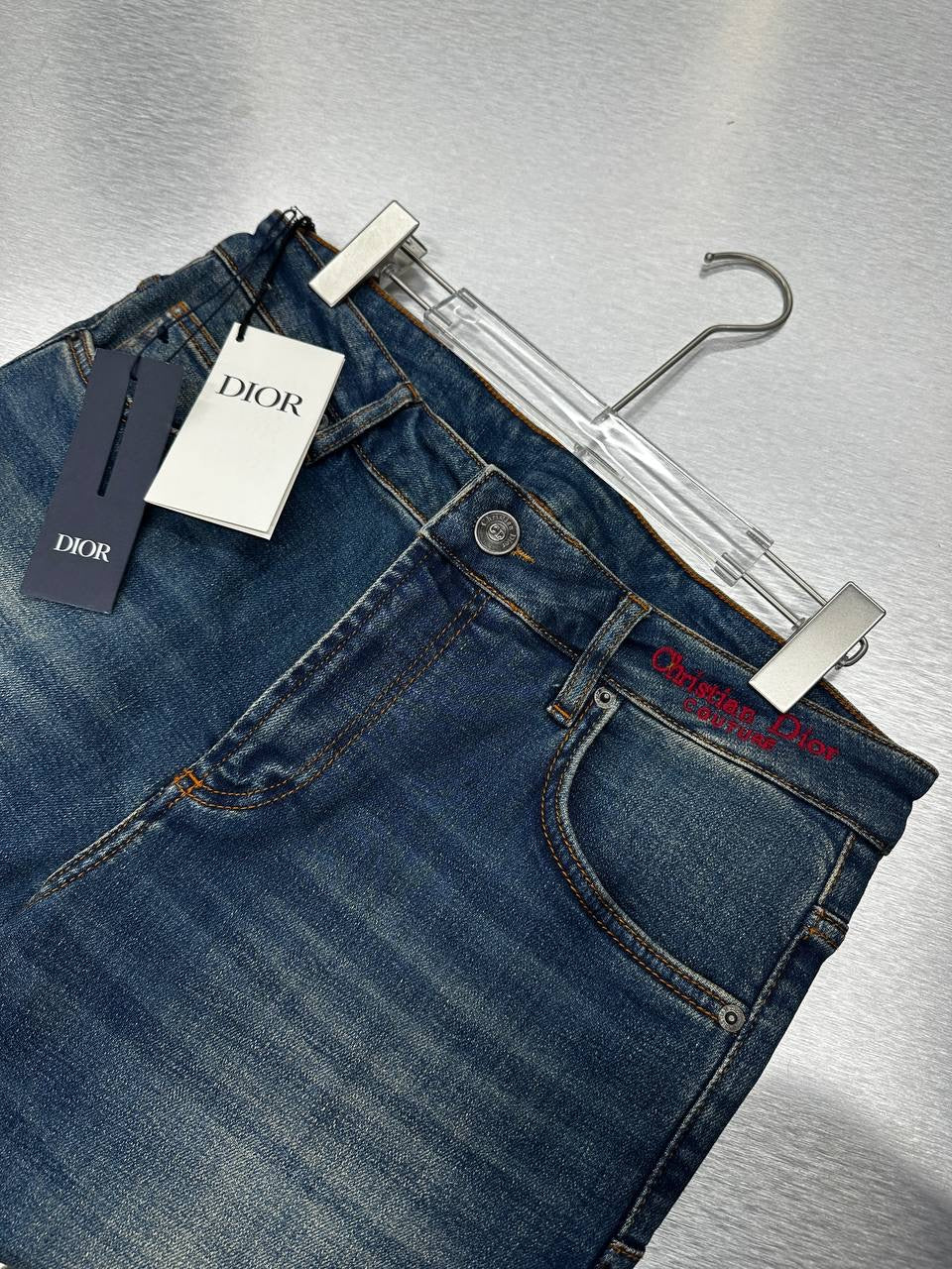 Blue Jeans with Monogram Padding