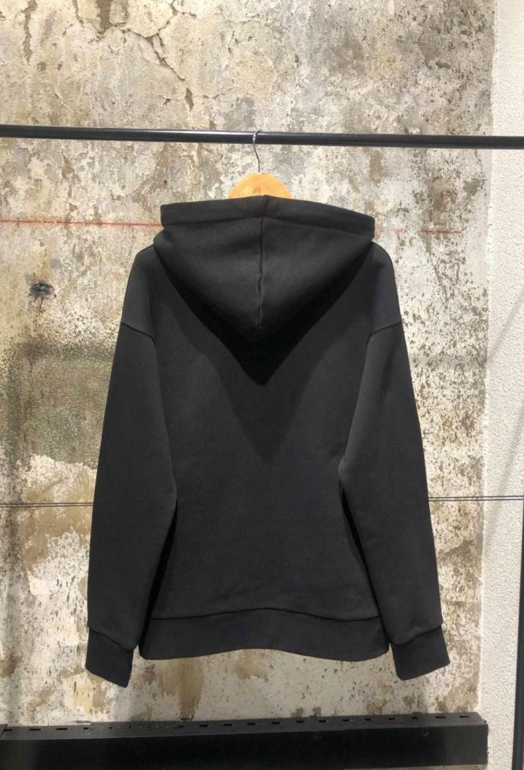 Black Cotton Hoodie