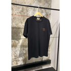 Black Cotton Set with Leather Logo