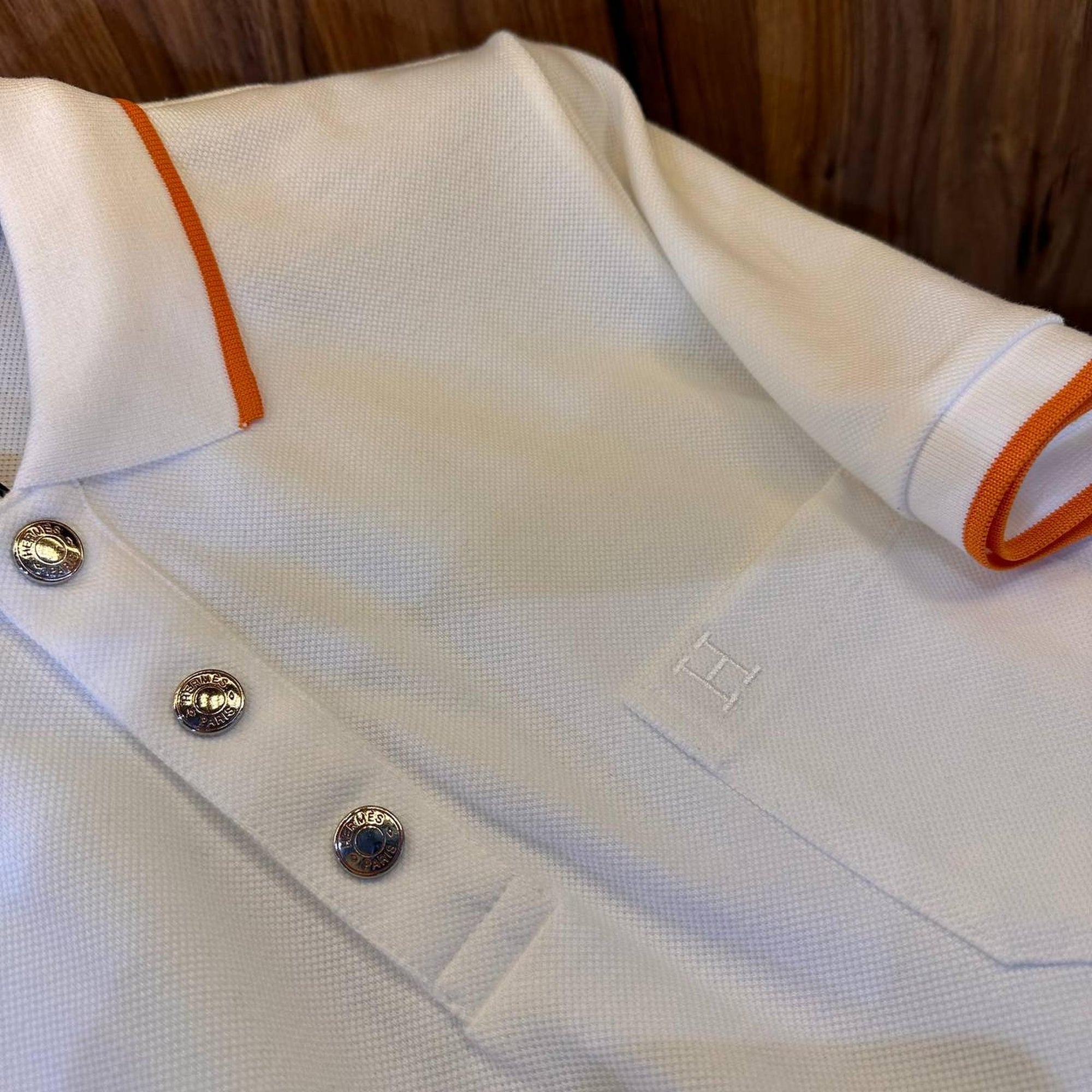 White Cotton Polo T-shirt