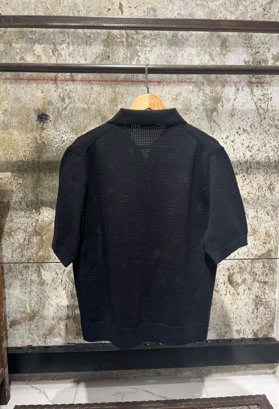 Black Knitted T-shirt