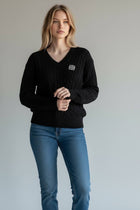 Black Knitted Women Sweater