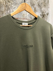 Khaki Green Cotton T-shirt