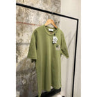 Green Cotton T-shirt with Embroidered Logo