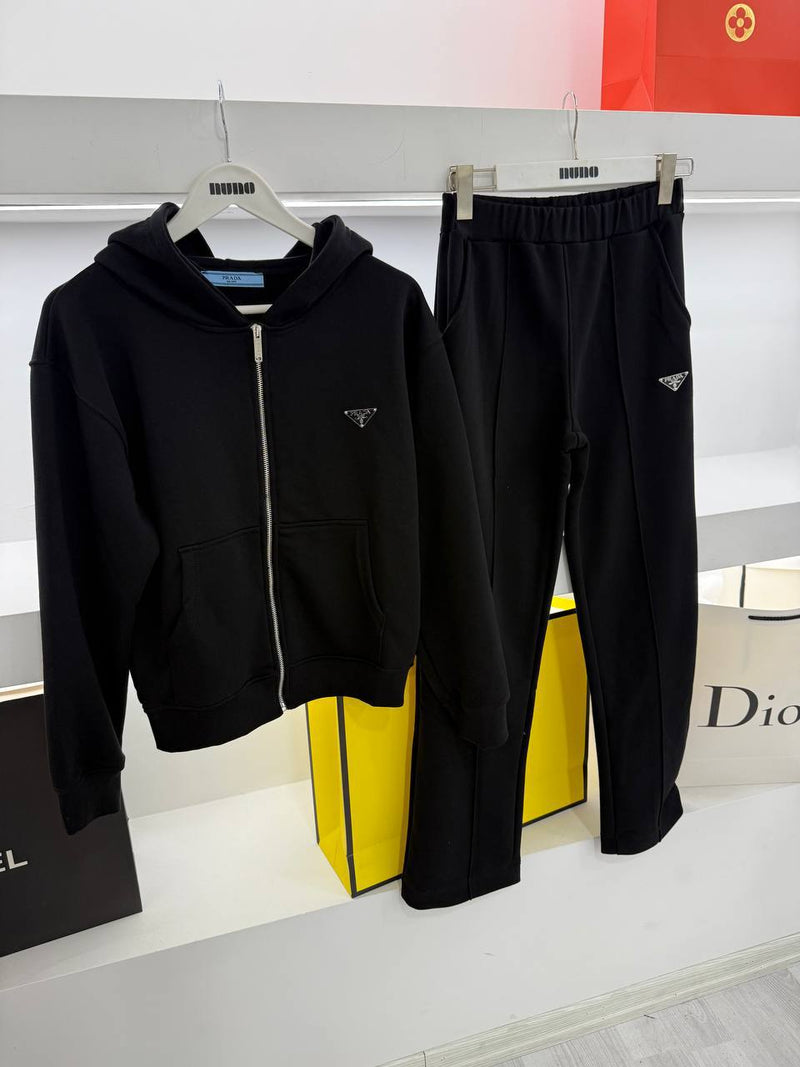 Black Women Cotton Tracksuit