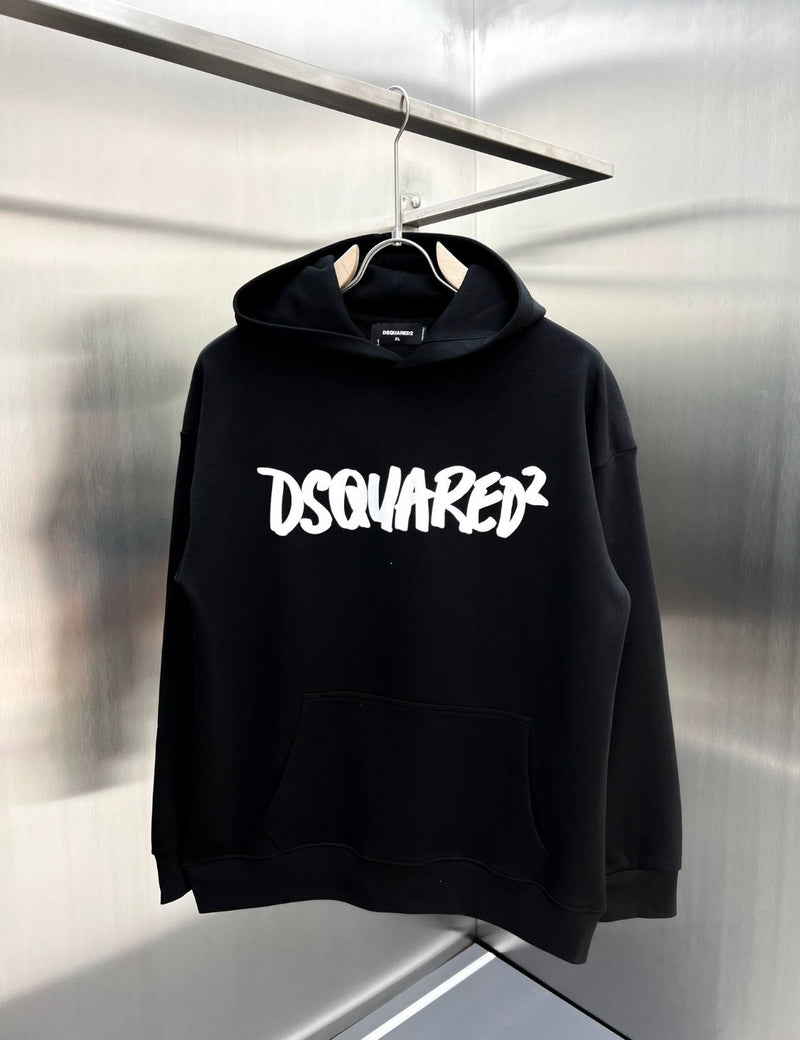 Black Cotton Hoodie